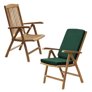 Home Leisure <b>Folding</b> Chairs Garden Teak Wood Chairs With Low Cushion Super Comfortable By Rachel Natalie - Product Image 3