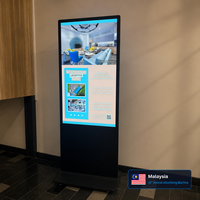 Affichage numérique sur pied ultra-plat de 43, 49, 55 et 65 pouces, écran LCD publicitaire Android avec CMS à distance pour la vente au détail