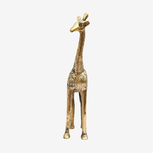 Estatua de Jirafa de Latón Sólido, Adorno Decorativo de Animal, Regalo para Sala de Estar, Hotel, Oficina, Estante y Decoración de Interiores - Product Image 3