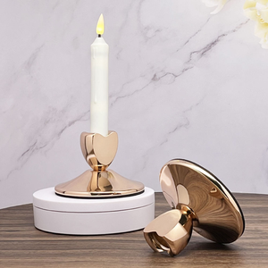 Candelabros de Metal para Decoración de Bodas en Casa, Candelabros Cónicos de Lujo, Candelabros Dorados Decorativos - Product Image 5