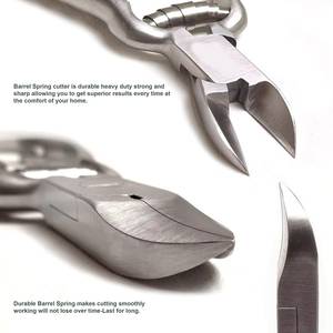 Coupe-ongles professionnel Morje en acier inoxydable 10,0 MM à mâchoires biseautées, ouverture large, lame courbée, pointe acérée pour ongles épais des orteils - Product Image 6