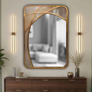 สร้างความโดดเด่นให้กับการตกแต่งบ้านของคุณด้วยกระจกกรอบ SS PVD สุดหรู พร้อมกระจกเคลือบผ้า - Product Image 1