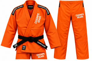 CHAMPS GEARS - Traje de Jiu Jitsu Brasileño Personalizado, Tejido de Perlas, Algodón, Uniforme de BJJ, Ropa de Artes Marciales, Ecológico, Modelo CG-BJJ-90, Unisex - Product Image 5