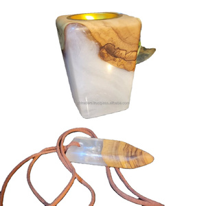 Quemador Bukhoor de madera de Acacia y resina epoxi hecho a mano de lujo, soporte de Oud Premium para el hogar árabe tradicional - Product Image 2