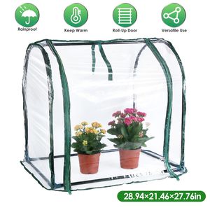 Mini serre portable 73,5 cm x 54,5 cm x 70,5 cm, tente de jardin intérieure/extérieure pour la germination des graines et l'entretien des plantes, couleur vert printemps - Product Image 3