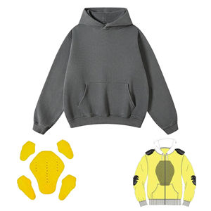 เสื้อฮู้ดกันลมสำหรับขี่มอเตอร์ไซค์ ผ้าฟลีซ บุเกราะป้องกัน ไซส์ใหญ่ ปรับแต่งได้ ใช้ได้ทุกฤดู สำหรับทุกเพศ - Product Image 3