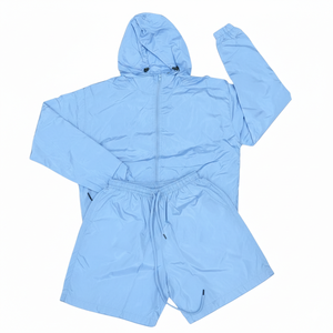 2026 Men's Two Piece Custom Windbreaker Shorts <b>Jacket</b> Tracksuit Streetwear Breathable Drawstring Nylon <b>Reflective</b> Short - Product Image 6