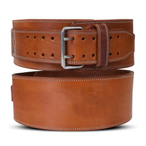 Ceinture de musculation en cuir de vachette avec logo personnalisé, ceinture de soutien robuste pour la musculation en salle de sport, style unique - Product Image 3