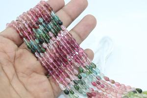 Cuentas de Turmalina Natural Multicolor Facetadas de Calidad AAA, Forma de Gota Recta, 5x7mm, Hilo de 14 Pulgadas, Piedras Preciosas Sueltas, Tienda de Gemas Indias - Product Image 6