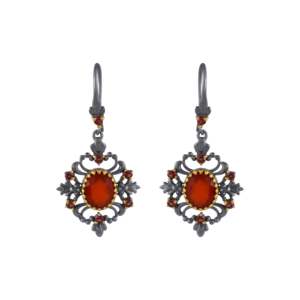 Traditional Designer Natural Red Carnelian Gemstone Solid 925 Sterling <b>Silver</b> Bezel Setting Fine <b>Stud</b> Earrings For Women Gifting - Product Image 3