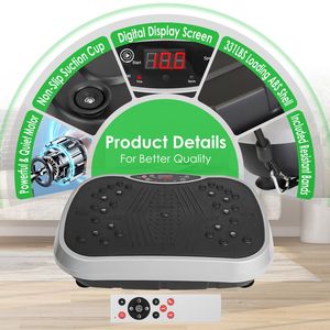 Plateforme vibrante pour entraînement à domicile, équipement de fitness complet avec bandes de résistance et télécommande, équipement de gym à domicile - Product Image 6