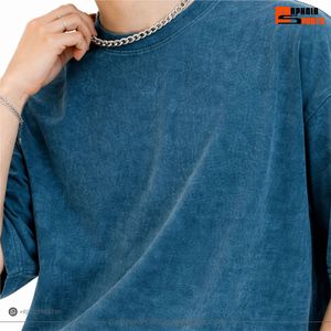 เสื้อยืดขายดี ทรงโอเวอร์ไซส์ ไหล่ตก ผ้าเจอร์ซีย์คอตตอน 100% รับผลิตแบบ OEM สำหรับใส่กลางแจ้ง 男女兼用 - Product Image 6