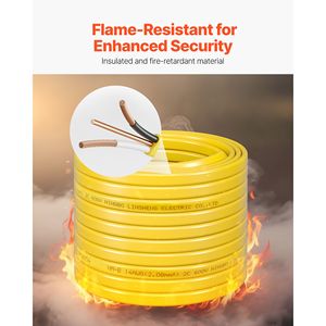 Cavo Elettrico Residenziale Interno Non Metallico NM 14AWG/2C a 3 Conduttori in Rame ad Alta Purezza con Guaina in PVC - Product Image 4