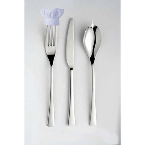 Salle à manger moderne, Logo personnalisé, poignée en métal ovale épais, mariage Royal, couverts de luxe élégants en acier inoxydable - Product Image 3