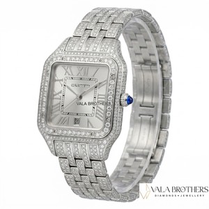 Reloj Cartier Tankk con Diamantes para Mujer, Caja Rectangular de Oro Blanco de 30 mm, Movimiento de Cuarzo Analógico, Esfera con Números Romanos, Cierre Desplegable - Product Image 6