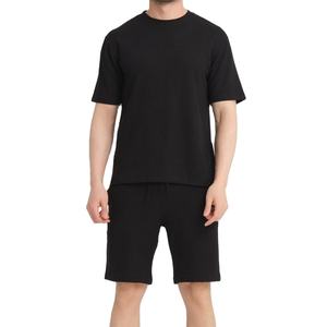 Ensemble de t-shirt et short de luxe blanc de haute qualité pour hommes, ensemble de short d'été en deux pièces, t-shirt pour hommes, coton respirant - Product Image 1