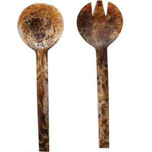 Juego de Ensaladera de Resina Premium, Hecho a Mano, Ligero, Utensilios de Cocina para Cenas Familiares, Fiestas y Eventos de Catering - Product Image 6