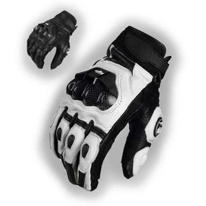 Gants de moto avec protection des articulations en carbone, paume en cuir véritable, gants de protection pour la course, la conduite et les sports de plein air - Product Image 3