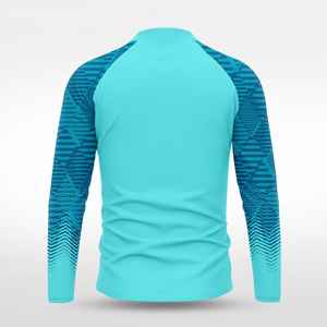 Veste de coach pour homme, sublimation, col montant 1/4 zip, patchwork, polyester/coton, coupe-vent léger, décontractée - Product Image 4