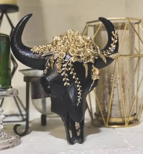 Buffalo Crania con cuerno Un artefacto cultural que celebra el legado duradero Fuerza y reverencia del búfalo - Product Image 4