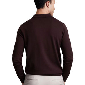 Chemise polo à manches longues de haute qualité personnalisée, 300 g, couleur unie, tissu en coton lourd de qualité supérieure, respirant, élégant - Product Image 6