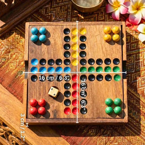 Juego de Mesa Clásico de Madera de Alta Calidad, Ludo y Serpientes y Escaleras, con Logotipo Personalizado, Directo de Fábrica - Product Image 5