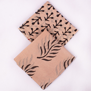 Craftjaipur Luxury Cotton <b>Square</b> <b>Scarf</b> Hand Block Print Floral Durable Breathable Skin-Friendly Casual Spring Summer Bandana - Product Image 5