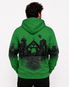 Sudadera con Capucha de Felpa de Algodón de Alta Calidad Personalizada, Sudadera con Capucha Estilo Gótico Urbano, Fábrica OEM - Product Image 4