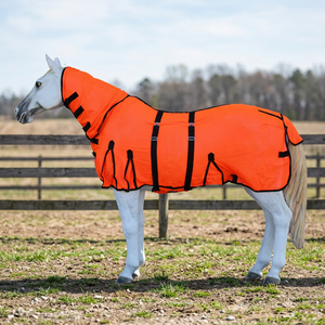 Manta de lujo impermeable de tela 600D para caballo, con malla transpirable y herrajes de acero inoxidable, protección contra moscas para todas las estaciones. - Product Image 6
