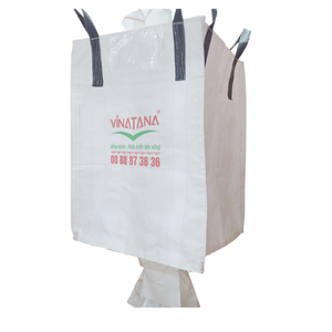 Vina Tan a Durable PP Jumbo Bag Storage Conical Bottom <b>Cross</b> Corner Loop <b>Top</b> 6:1 Safety Factor 500-2500kg Capacity Offset/Flexo - Product Image 4