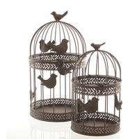 Cage à oiseaux en métal avec portes d'alimentation, perchoirs et roulettes pour un déplacement facile, utilisation en volière intérieure