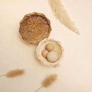 Panier décoratif pour enfants en rotin naturel, fait main, en forme de gland, pour ranger les jouets - Product Image 6
