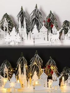 Centro de mesa navideño personalizable con piñas, velas y bayas para la decoración de la mesa del hogar en las fiestas. - Product Image 3