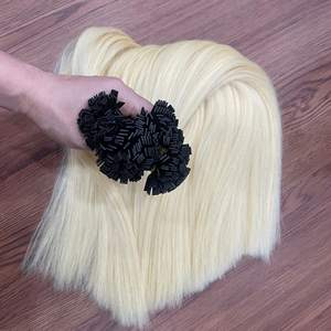 Extensiones de Cabello de Queratina Premium de Moda, Punta Plana, Color Natural y Color Marrón, Textura Ondulada, Mejor Precio - Product Image 6