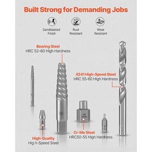 Set di 49 Pezzi per Estrazione Dadi e Bulloni con Custodia Solida, Pratico Estrattore di Viti - Product Image 3