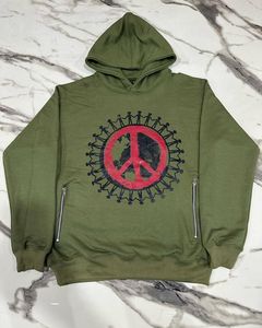 Sweat à capuche zippé personnalisé pour homme, style streetwear décontracté, coupe oversize, en molleton 100% coton de haute qualité, collection hiver 2026, vente en gros - Product Image 1