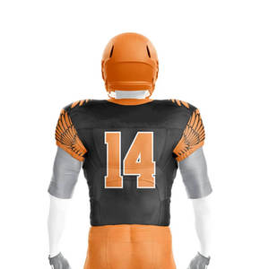 <b>Top</b> Quality Custom Made Breathable Polyester American Football Uniform OEM Service Heat Transfer Printing Made Football Uniform - Product Image 4