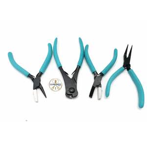 Ensemble de 4 pinces pour la fabrication de bijoux, pinces noires avec poignée verte - Product Image 5