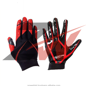 Gants de football américain professionnels légers et rembourrés à doigts entiers, avec grip réglable, pour l'entraînement et les matchs - Product Image 4