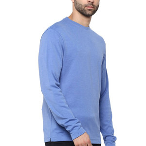 เสื้อยืดคอกลมแขนยาวสีน้ำเงินสำหรับผู้ชาย คุณภาพพรีเมียม ขายดีที่สุด ทรงพอดีตัว สไตล์ลำลอง - Product Image 3