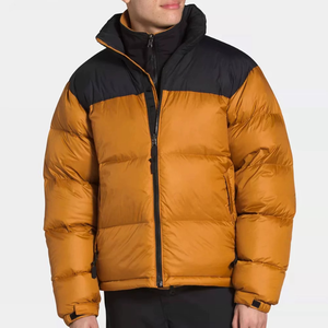 2026 New Arrival Winter Men's Canvas Puffer Jacket Polyester Fiber Filled Waterproof Breathable Plain Dyed Front Long Sleeve - Product Image 6