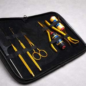 Kit de Herramientas Profesionales para Extensiones de Cabello de Acero Inoxidable Atadas a Mano, Juego de Pinzas con Logotipo Personalizado, 8 Piezas - Product Image 2