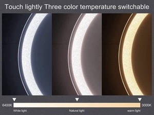 Scandinavian Frameless Beveled Asymmetrical Shape <b>Bathroom</b> Wall Mirror Modern Decorative Premium Glass 4.0mm Thick Wall <b>Plug</b> - Product Image 3