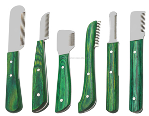 Juego de Cuchillos de Peluquería Canina Premium, Acero Inoxidable y Mangos de Madera, Uso en Clínicas Veterinarias, Herramientas de Cirugía Animal - Product Image 3