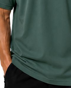 เสื้อยืดแขนสั้นคอวีสีเขียวป่าสไตล์ลำลองสตรีทแวร์พิมพ์โลโก้ได้ทรงโอเวอร์ไซส์แฟชั่นเนื้อผ้านุ่มพรีเมียมสำหรับฤดูร้อน - Product Image 6