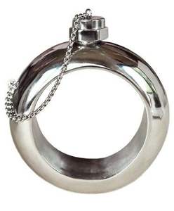 Elegante Botella de Acero con Forma de Donut y Acabado Pulido Espejo, Construcción Resistente, Ideal para Regalos Premium - Product Image 1