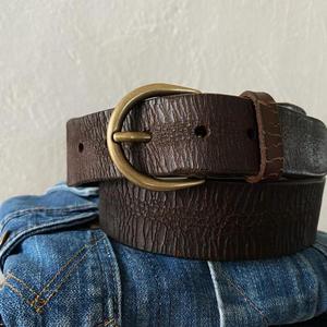 Cinturón Antiguo de Longitud Personalizada, 100% Cuero Vacuno, Cinturones de Cuero con Detalles en Acero, Cinturón Formal para Hombre de Calidad Genuina, Impermeable - Product Image 6
