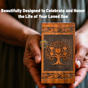 Handcrafted life <b>tree</b> urn & Natural Wood Cremation Urn Blue Epoxy Ashes Box Artistic Funeral Memorial Keepsake by AYAANS - Product Image 4