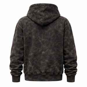 Services OEM ODM à prix de gros : Sweats à capuche décontractés à manches longues en coton vierge pour hommes, style vintage délavé à l'acide, en vente - Product Image 2