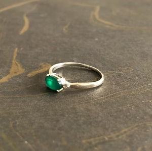 <b>Emerald</b> Cut Gemstone <b>Ring</b> 925 Sterling <b>Silver</b> Prong Setting Classic Style Women's Jewelry May Birthstone - Product Image 4